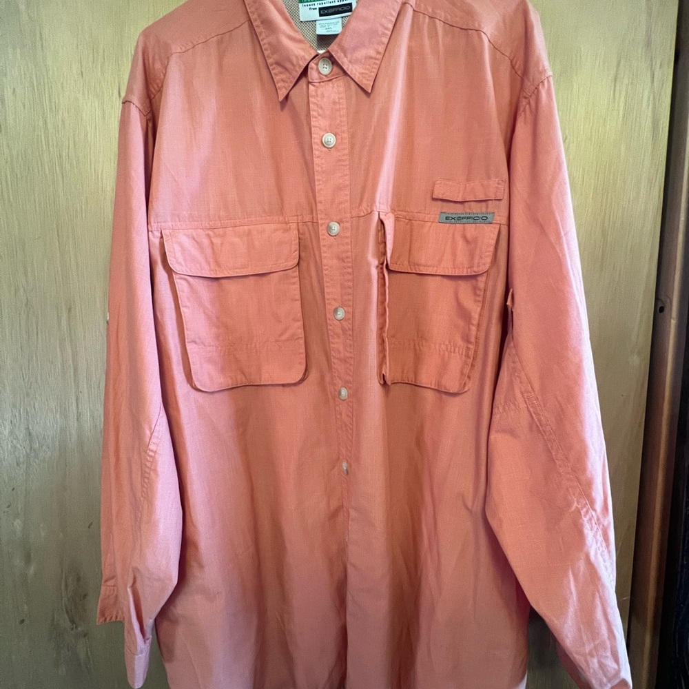Exofficio Men's Coral Button-Down Shirt
